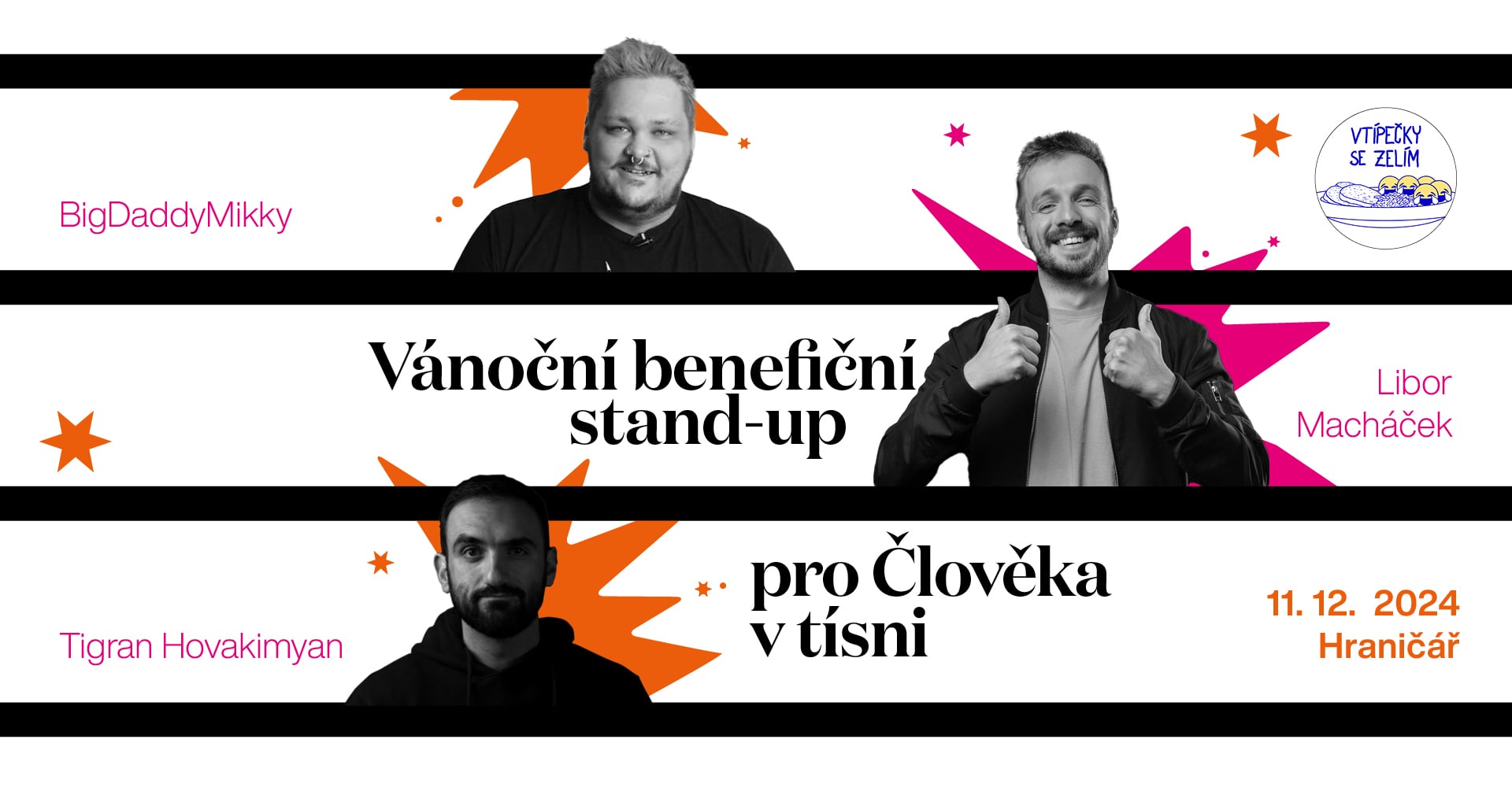 Vánoční benefiční stand-up pro Člověka v tísni