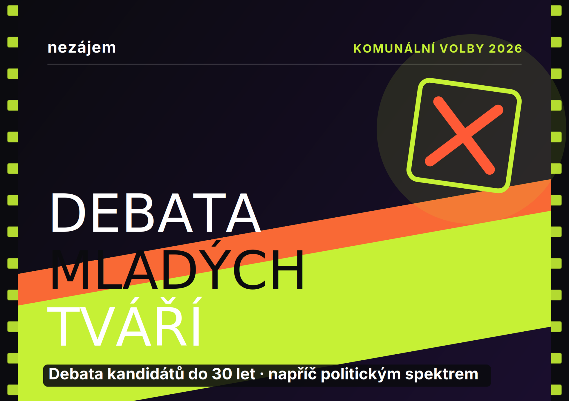 Debata mladých tváří – předvolební debata kandidátů do 30 let
